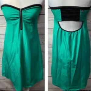 Roxy Teal & Black Sweetheart Sleeveless Mini Cocktail Party Dress